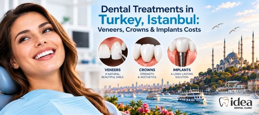 Zahnbehandlungen in Istanbul, Türkei: Implantate, Kronen, Veneers und Kosten
